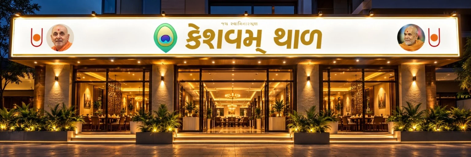 Keshavam Thal exterior reference, lit with warm gold light
